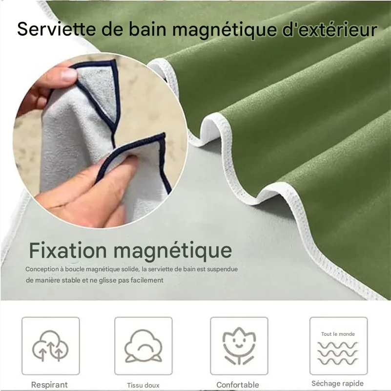 MagniTowel™ — La serviette qui reste en place, quoi qu’il arrive